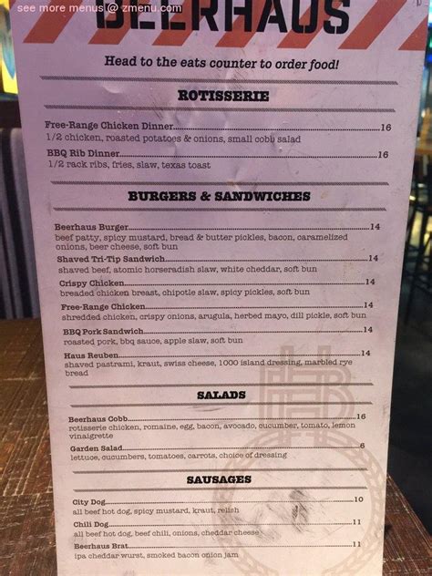 beerhaus las vegas menu.